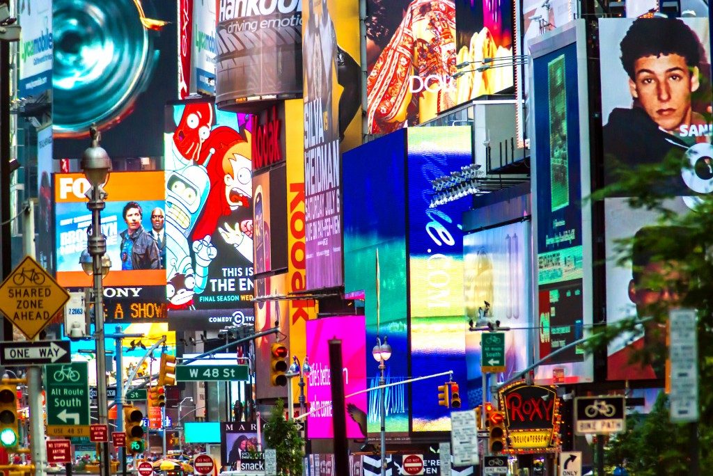 brands and billboards in New York